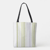Salbeigrüner Grauer Wasserfarben-Gestreifter-Tasch Tasche (Rückseite)