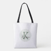 Salbeigrüner Holzkohle individueller gestreifter K Tasche (Rückseite)