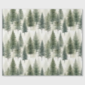 Salbeigrüner Kiefernbaum Geschenkpapier (Flach)