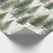 Salbeigrüner Kiefernbaum Geschenkpapier (Ecke)