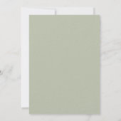 Salbeigrüner Kranz Monogramm Luxus Hochzeit  Einladung (Rückseite)