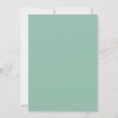 Salbeigrüner Minimalist Save-the-Date-Kalender Save The Date (Rückseite)