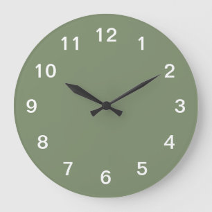 Salbeigrüner minimalistischer Acryl-Wanduhr Große Wanduhr