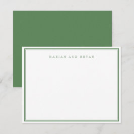 Salbeigrüner minimalistischer eleganter Rahmen für Mitteilungskarte