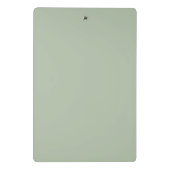 Salbeigrüner minimalistischer moderner Monogramm-E Mini Klemmbrett (Rückseite)