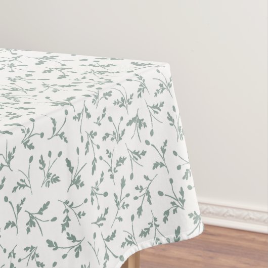 Salbeigrüner moderner Farmhouse-Daisy-Buds-Muster Tischdecke (Beispiel)