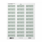 Salbeigrüner monogrammgestalteter Kranz Rücksendea (Vorne)