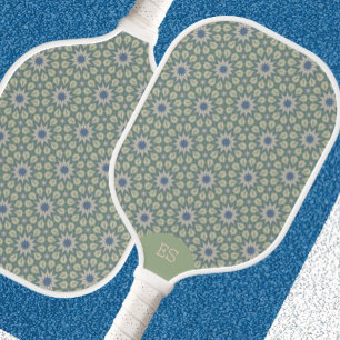 Salbeigrüner monogrammierter Pickleball-Schläger Pickleball Schläger