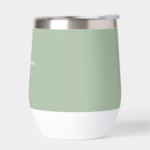Salbeigrüner Name Moderne elegante Monogramm Boho (Links)