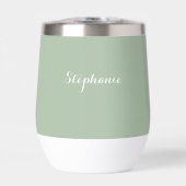 Salbeigrüner Name Moderne elegante Monogramm Boho (Vorderseite)