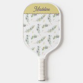Salbeigrüner Olivenzweig Benutzername Pickleball Schläger (Vorderseite)