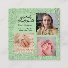 Salbeigrüner Schrift-3-Foto-Doula-Dienstleistungen