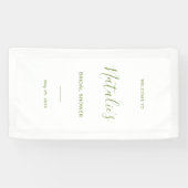 Salbeigrüner Schriftzug Willkommensschild Brautpar Banner (Horizontal)