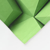 Salbeigrünes 3D-Geometrie-Würfelmuster Fleecedecke (Ecke)