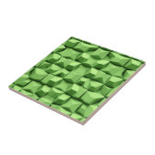 Salbeigrünes 3D-Geometrie-Würfelmuster Fliese (Seite)