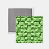 Salbeigrünes 3D-Geometrie-Würfelmuster Magnet (Vorderseite/Rückseite)