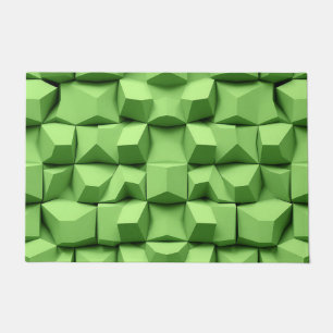 Salbeigrünes 3D-Geometrisches Würfelmuster Fußmatte