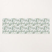 Salbeigrünes Aquarell Rustikales Olivenmuster Yogamatte (Vorderseite (Horizontal))
