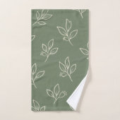 Salbeigrünes Blatt-Badezimmer-Handtuch-Set Badhandtuch Set (Handtuch)