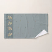 Salbeigrünes Blatt-Rand-Badehandtuch-Set Badhandtuch Set (Handtuch)