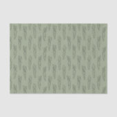 Salbeigrünes Boho-Oster-Pattern Karotte Frühling Seidenpapier (Vorderseite)