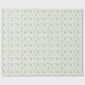 Salbeigrünes botanisches nahtloses Design Geschenkpapier (Flach)