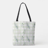Salbeigrünes botanisches nahtloses Design Tasche (Rückseite)