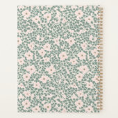 Salbeigrünes Ditsy-Blumenmuster Planer (Rückseite)