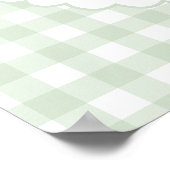 Salbeigrünes Dummer-Gans-Baby-Shower-Willkommenssc Poster (Ecke)