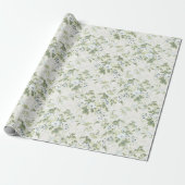 Salbeigrünes englisches Chintz-Geschenkpapier, Koh Geschenkpapier (Ungerollt)