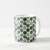 Salbeigrünes Eukalyptusblatt-Muster Botanische Pfl Kaffeetasse (VorderseiteRechts)