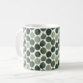 Salbeigrünes Eukalyptusblatt-Muster Botanische Pfl Kaffeetasse (Vorderseite Links)
