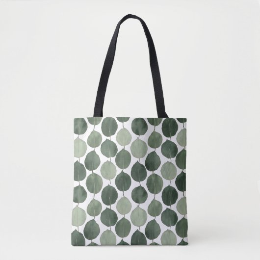 Salbeigrünes Eukalyptusblatt-Muster Botanische Pfl Tasche (Vorderseite)