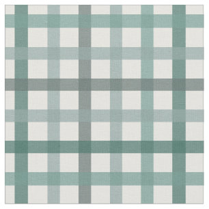 Salbeigrünes Farmhouse-Gingham-Karo-Tartan-Muster Stoff