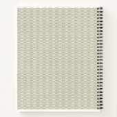 Salbeigrünes geometrisches minimalistisches Muster Notizblock (Rückseite)