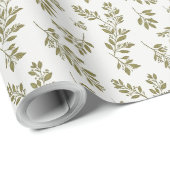 Salbeigrünes Geschenkpapier (Rolleneckpunkt)
