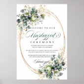 Salbeigrünes Greenery Unplugged Hochzeitsschild Poster (Vorne)