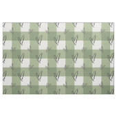 Salbeigrünes Herz Gingham gekämmte Baumwolle Stoff (Fat Quarter (45,7 x 55,9 cm))