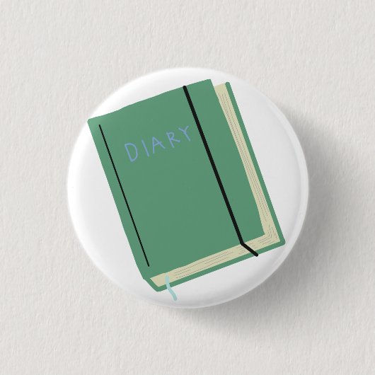 Salbeigrünes Journal mit elastischem Band Button (Vorderseite)