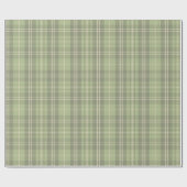 Salbeigrünes Karomuster Geschenkpapier (Flach)