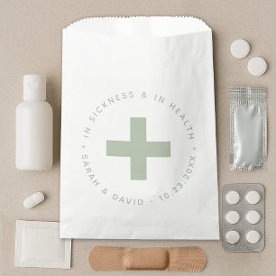 Salbeigrünes Kater-Kit In Sickness and in Health Geschenktütchen
