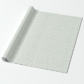 Salbeigrünes klassisches Gingham Geschenkpapier (Ungerollt)