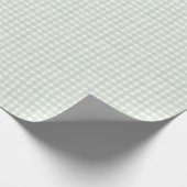 Salbeigrünes klassisches Gingham Geschenkpapier (Ecke)