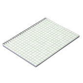 Salbeigrünes klassisches Gingham Notizblock (Linke Seite)