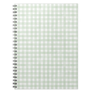 Salbeigrünes klassisches Gingham Notizblock