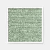 Salbeigrünes Kunstleinen-Gewebe Elegant  Serviette (Vorderseite)