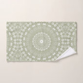 Salbeigrünes Mandala-Muster Badhandtuch Set (Handtuch)