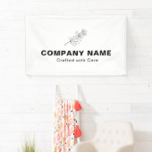 Salbeigrünes minimalistisches botanisches Geschäft Banner (Insitu)