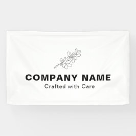 Salbeigrünes minimalistisches botanisches Geschäft Banner