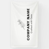 Salbeigrünes minimalistisches botanisches Geschäft Banner (Vertikal)